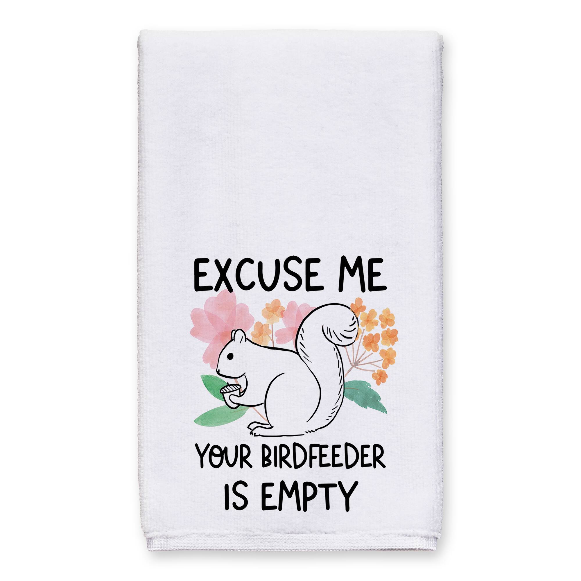 Squirrel In a Bird Feeder Tea Towel Set